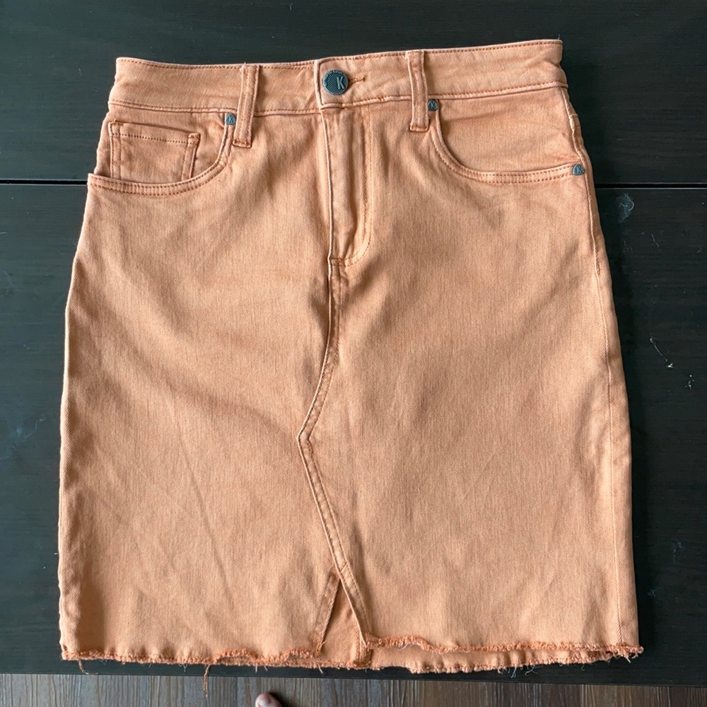 Colored Jean Skirt